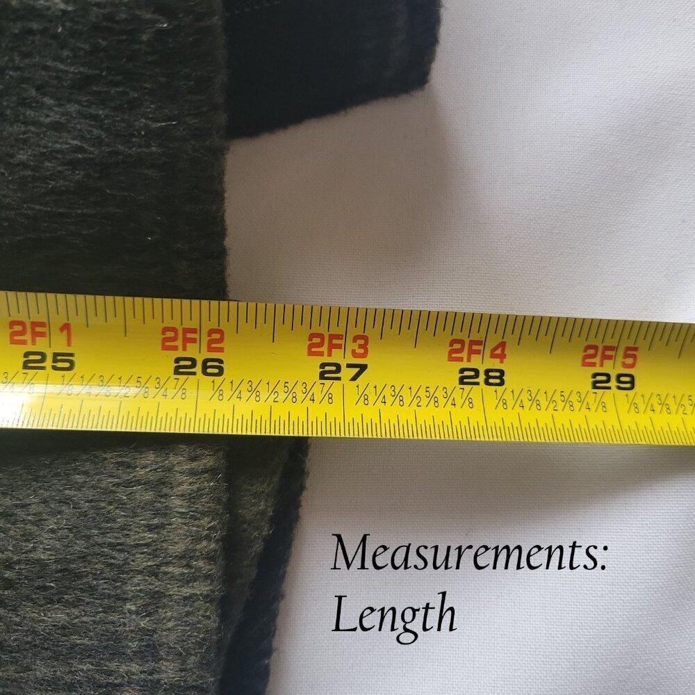 LAST CALL -Weatherproof Green Plaid Vegan Leather Mid Length Coat (Size: L) - Picture 13 of 16